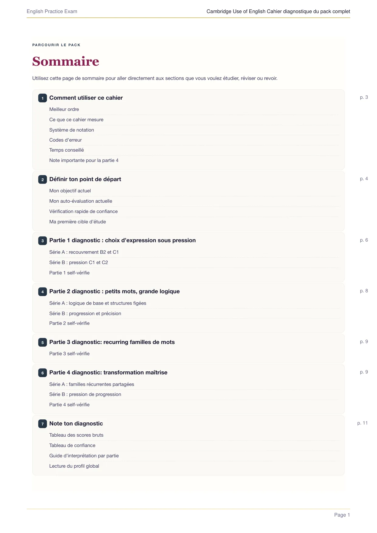 Diagnostic Workbook